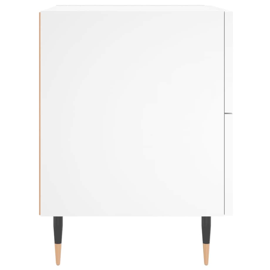 vidaXL Szafka nocna, biała, 40x35x47,5 cm, materiał drewnopochodny