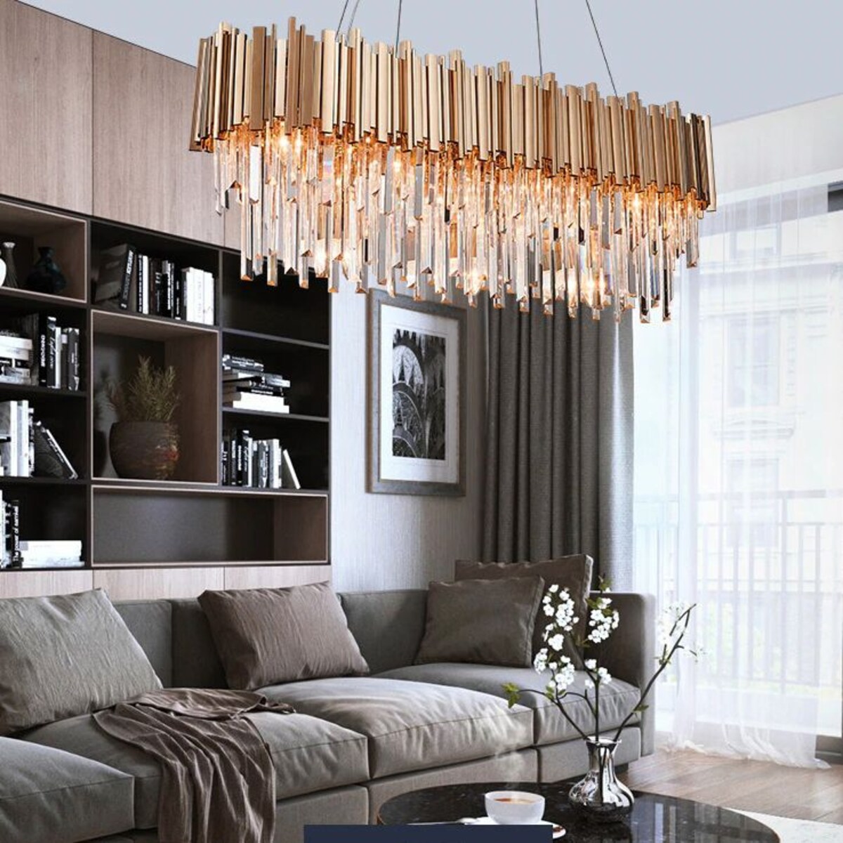 Lampa Sufitowa Wisząca 312355 Złoty, Metal