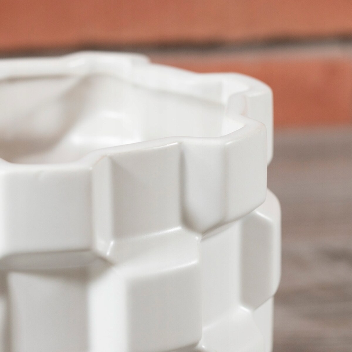 DONICA ANNA hexagon biała ceramiczna śr. 15cm