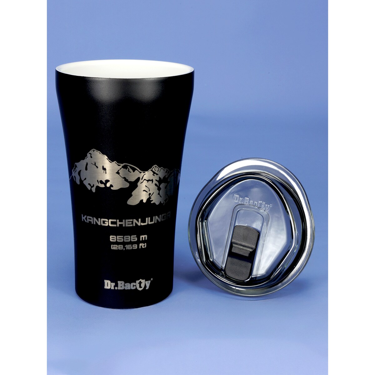 Kubek termiczny na kawę Dr.Bacty Apollo 2.0 - 360 ml - Kangchenjunga - Black Matt