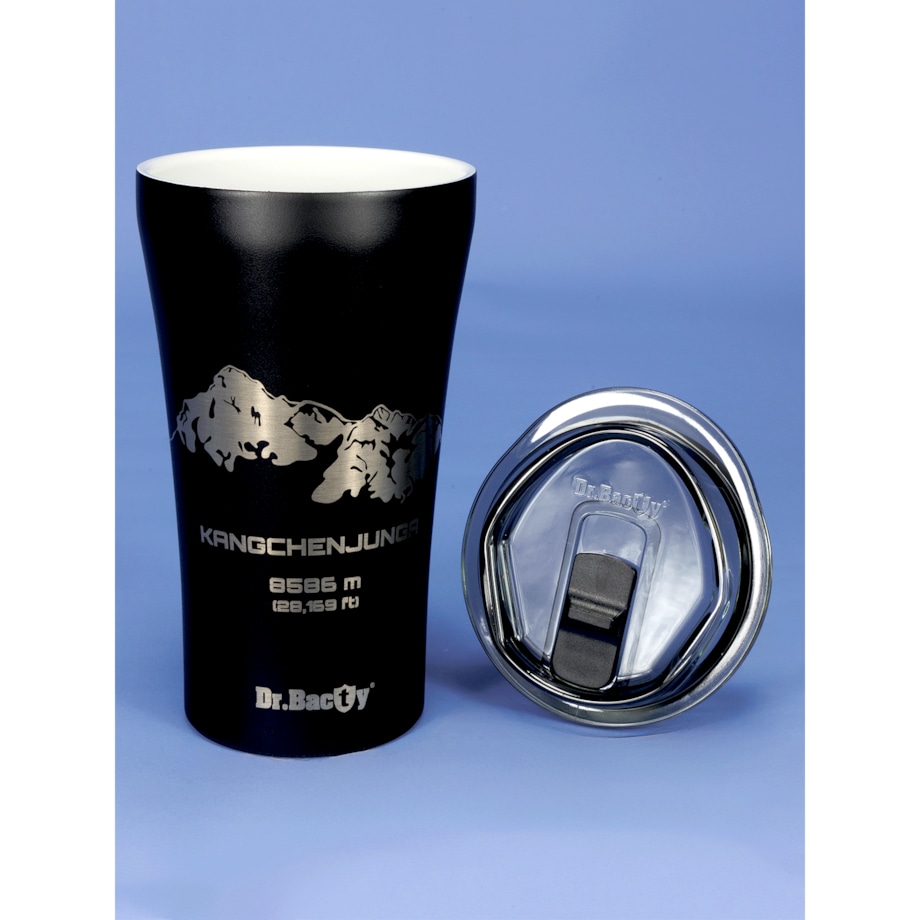 Kubek termiczny na kawę Dr.Bacty Apollo 2.0 - 360 ml - Kangchenjunga - Black Matt
