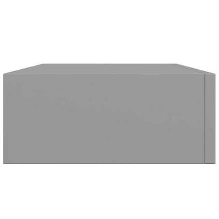 vidaXL Półka ścienna z szufladą, szara, 40 x 23,5 x 10 cm, MDF