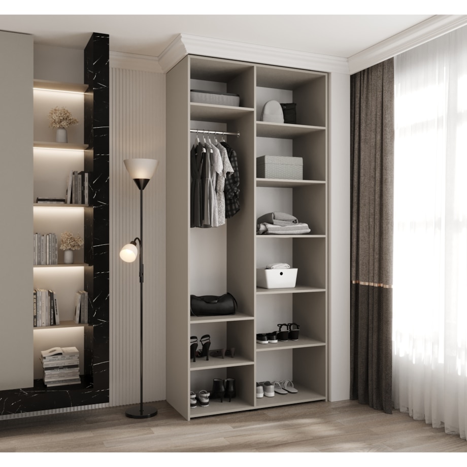 Szafa dwudrzwiowa Como 3 110 gł.50 kaszmir+złoty