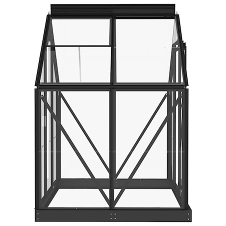 vidaXL Szklarnia, antracytowa ze szkła, 155x103x191 cm, aluminium