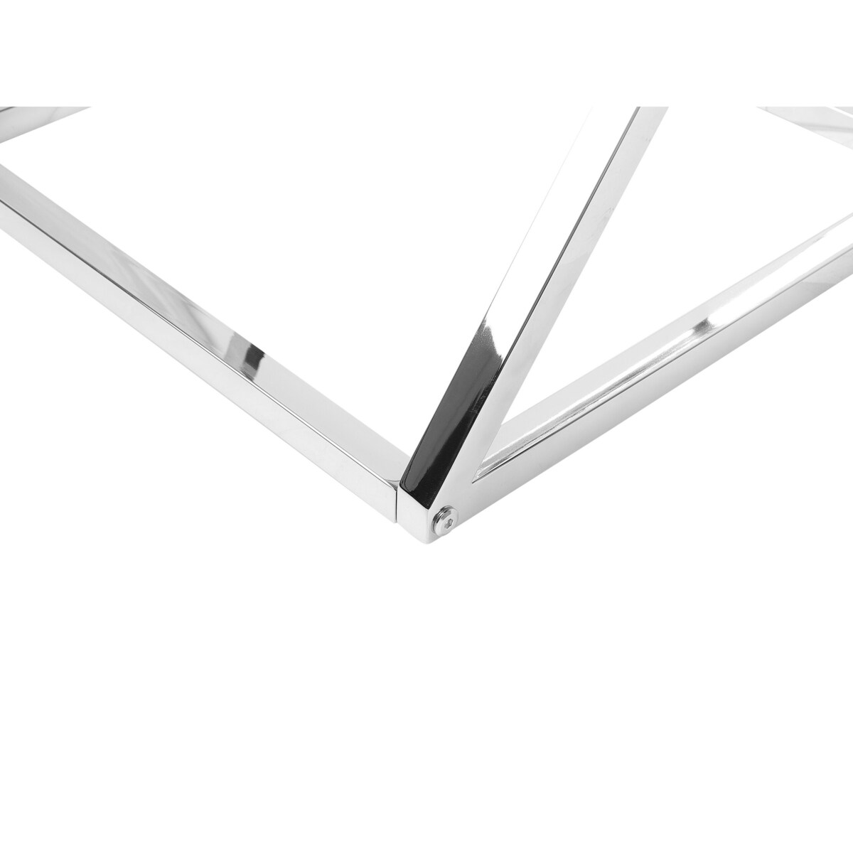 Stolik pomocniczy BEVERLY Szkło Srebrny