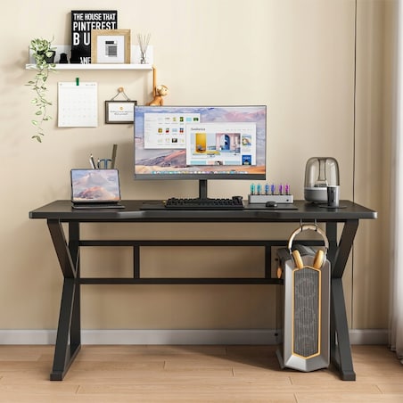 Biurko gamingowe stół dla gracza nowoczesne komputerowe czarne loft 120 cm