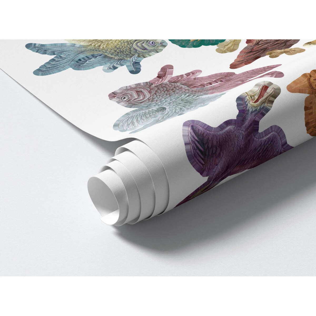 Zestaw naklejek na ścianę, Bajkowe stworzenia, 60cm