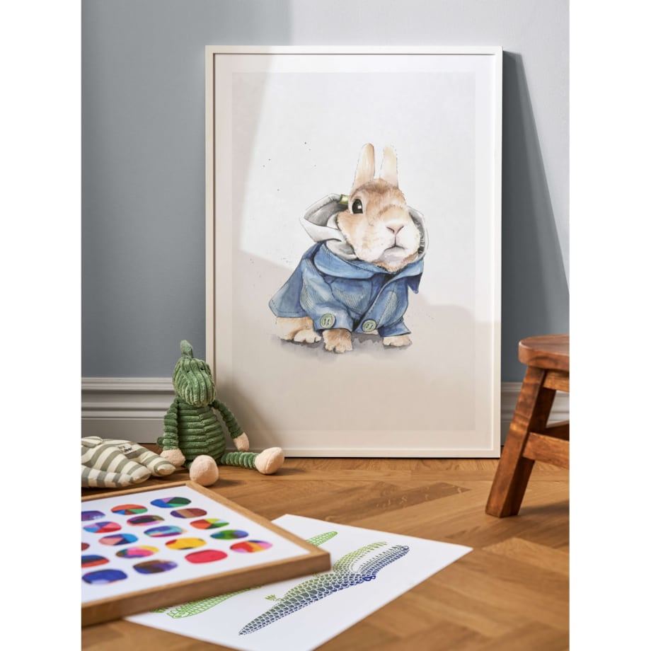 Poster Story, Plakat, Obraz - Królik w Niebieskiej Koszuli, wymiary 60 x 84 cm