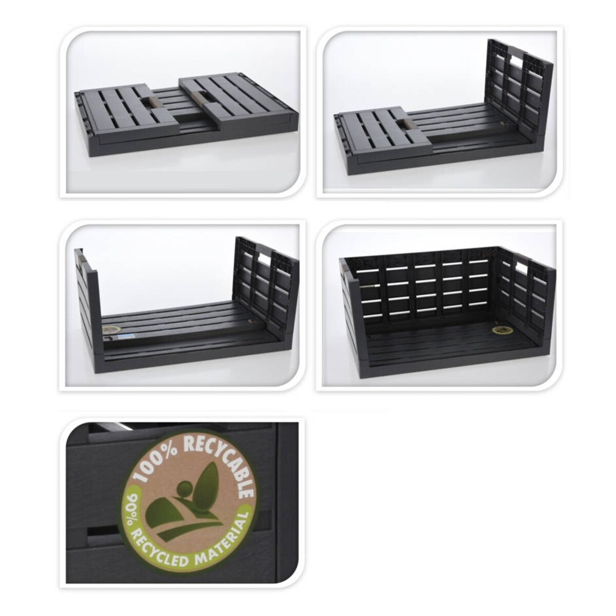 Skrzynia do bagażnika, składana, 60 l, 59 x 38 x 27,5 cm