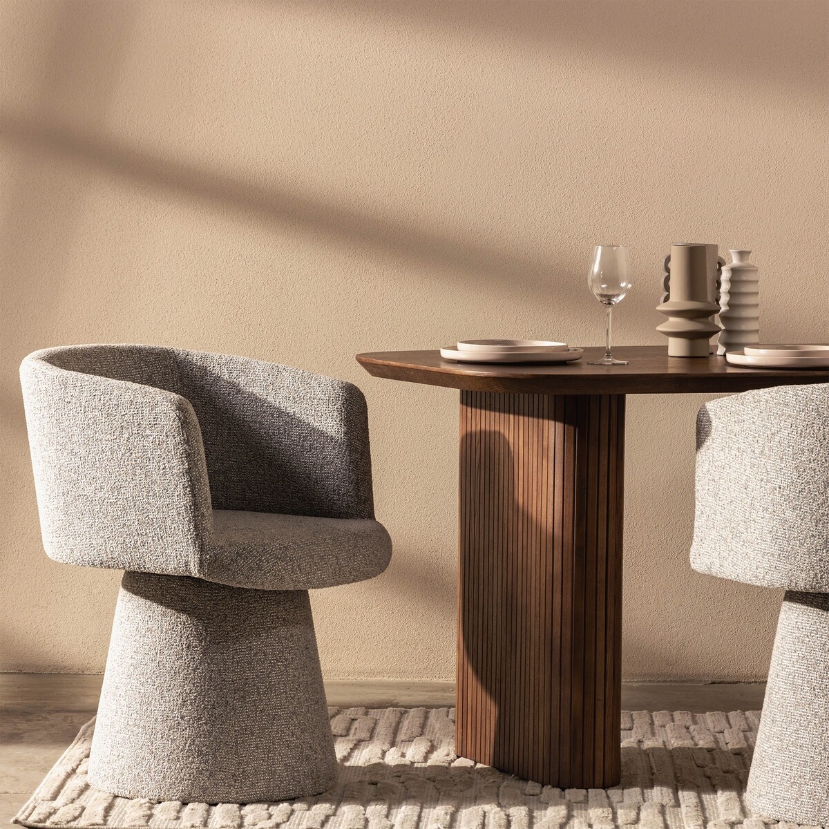 Krzesło obrotowe szarobeżowe melanż Nalf