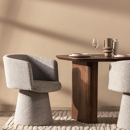 Krzesło obrotowe szarobeżowe melanż Nalf