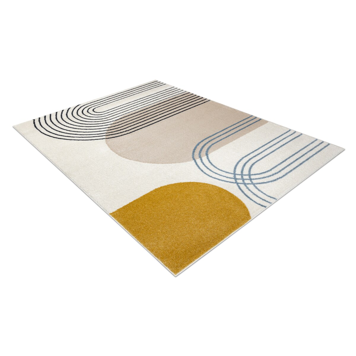 Dywan FUSION 7157 biały / złoty - 160x220 cm