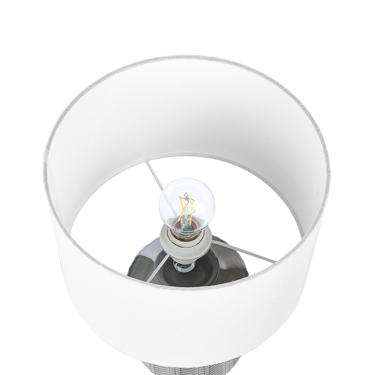 Lampa stołowa ceramiczna szara ESPERANCE