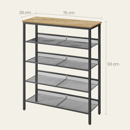 Szafka Na Buty w stylu loftowym dąb Artisan, czarny