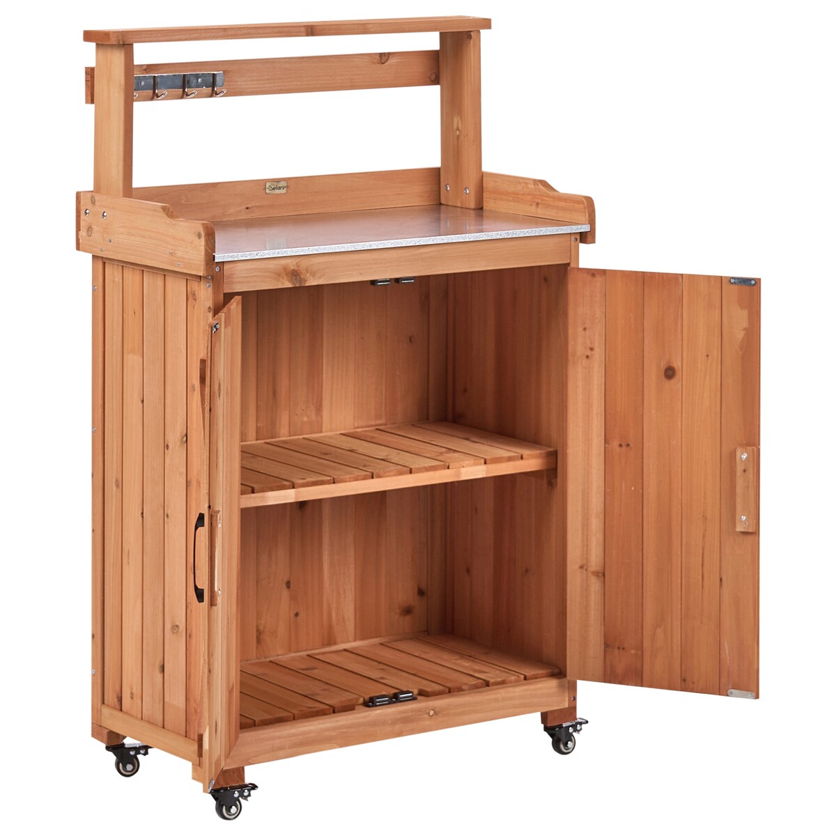 Stół ogrodniczy ALTOLIA 70 cm 119 cm Drewno jodłowe Brązowy