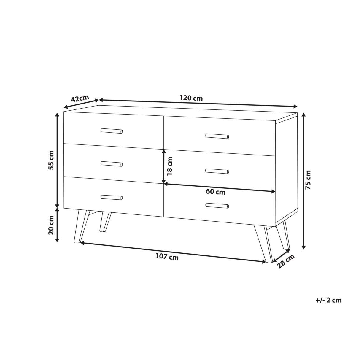 Komoda biała NEWARK II