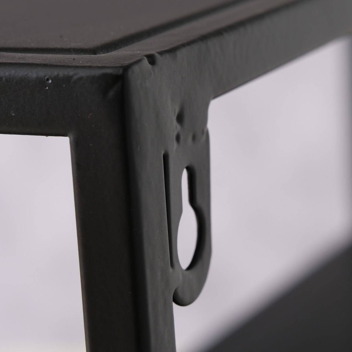 Metalowa półka wisząca Cindy, czarna, 55 x 38 cm