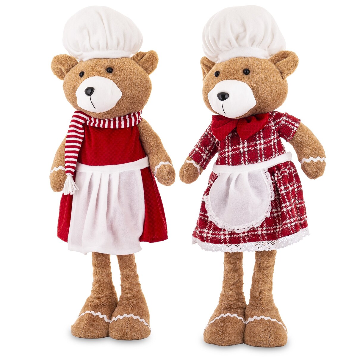 Figurki - 2 miśki w kucharskich ubrankach 75x32x22 cm CUOCHI