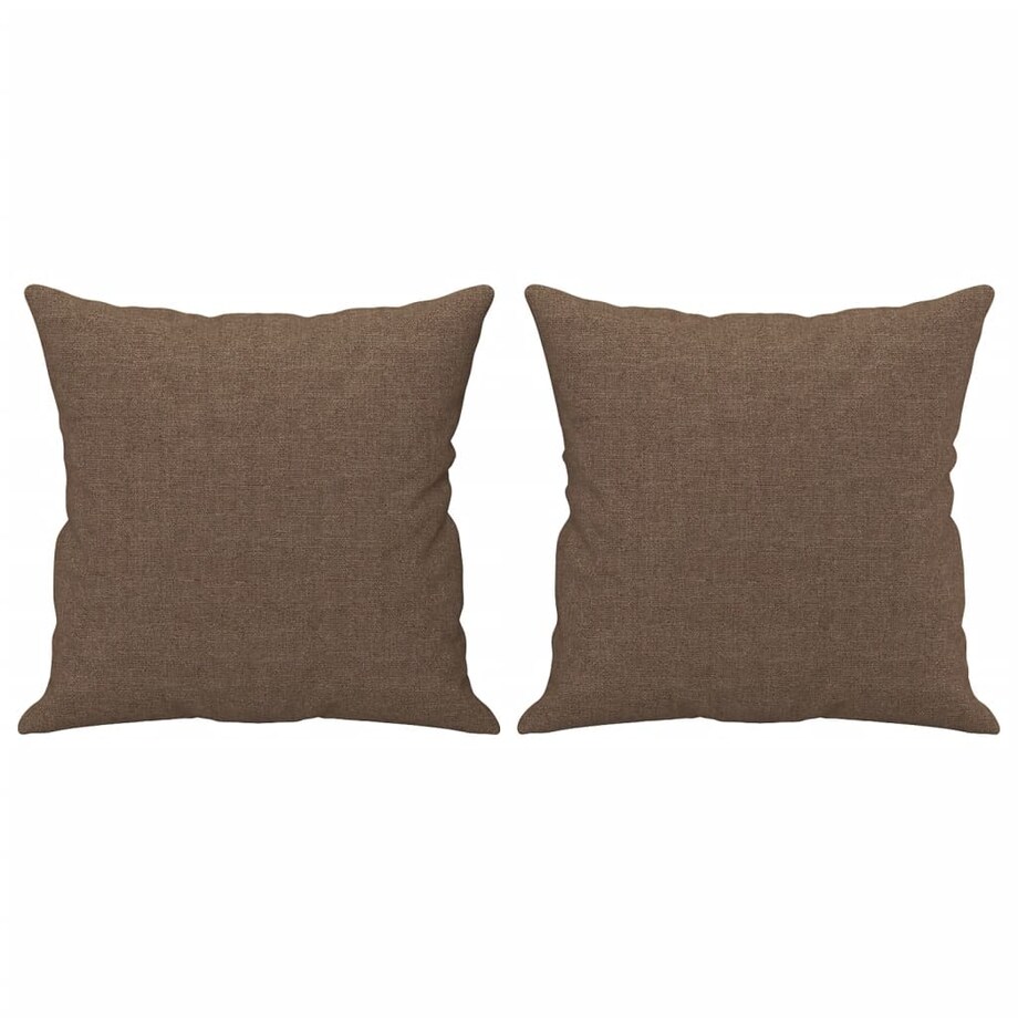 vidaXL 2-osobowa sofa z poduszkami, brązowa, 120 cm, tkanina