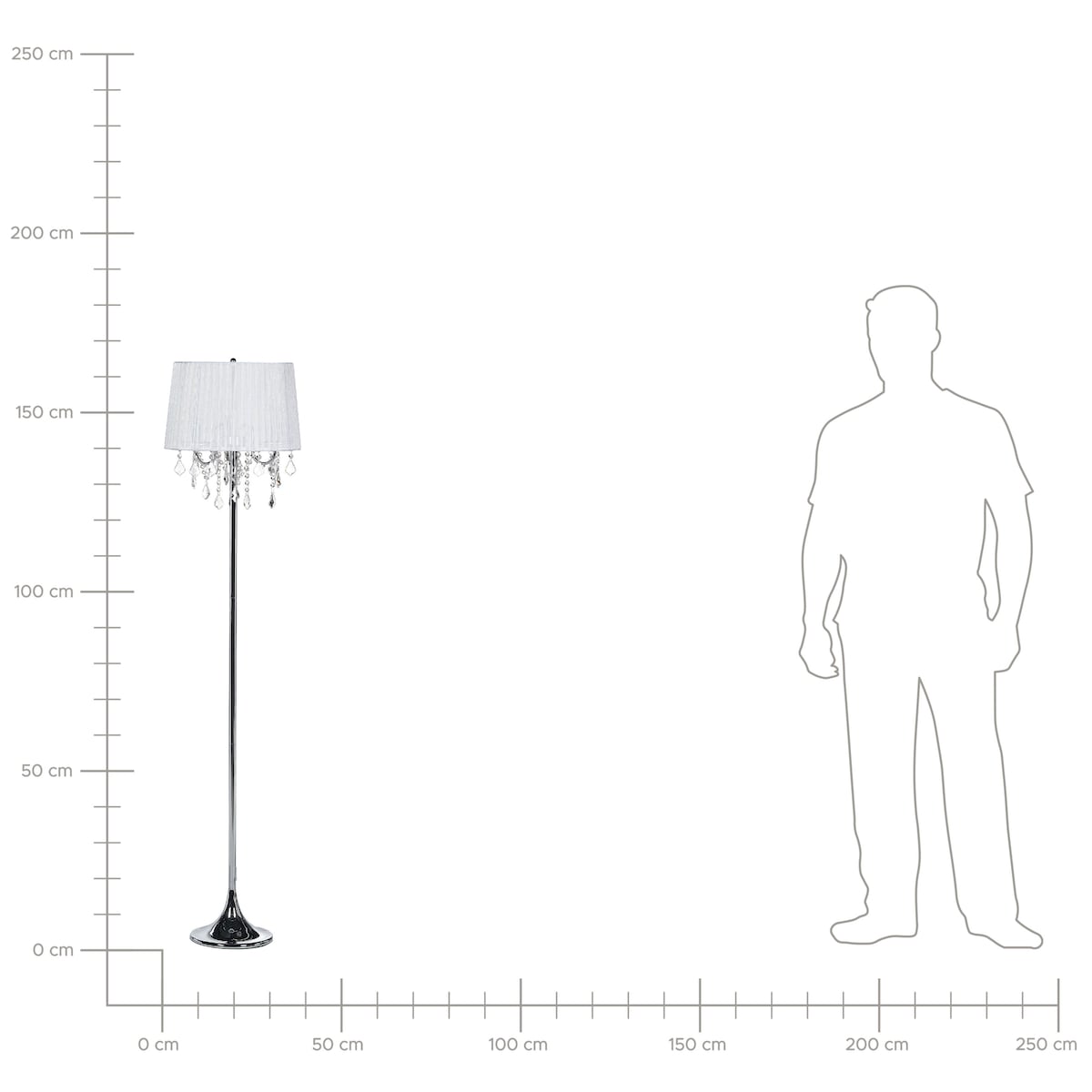 Lampa podłogowa EVANS Metal Biały