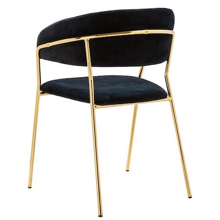 Eleganckie krzesło Margo KH121100121.74 King Home tapicerowane czarne