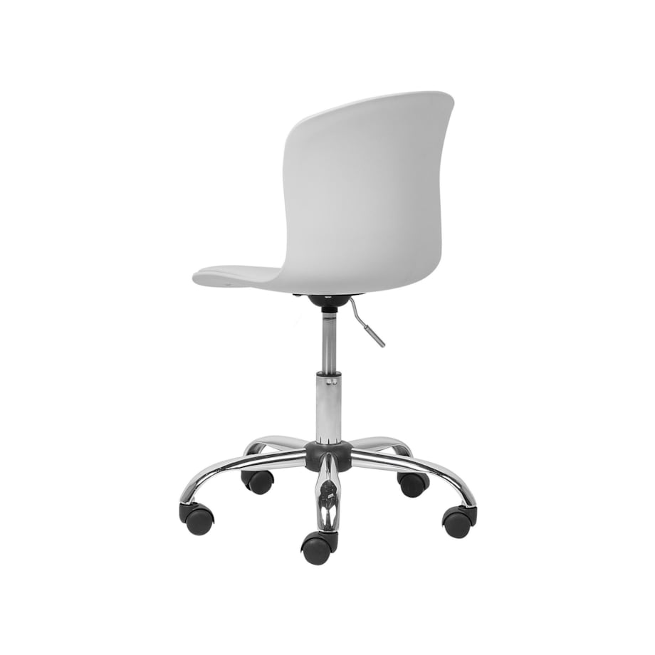 Krzesło biurowe regulowane ekoskóra białe VAMO