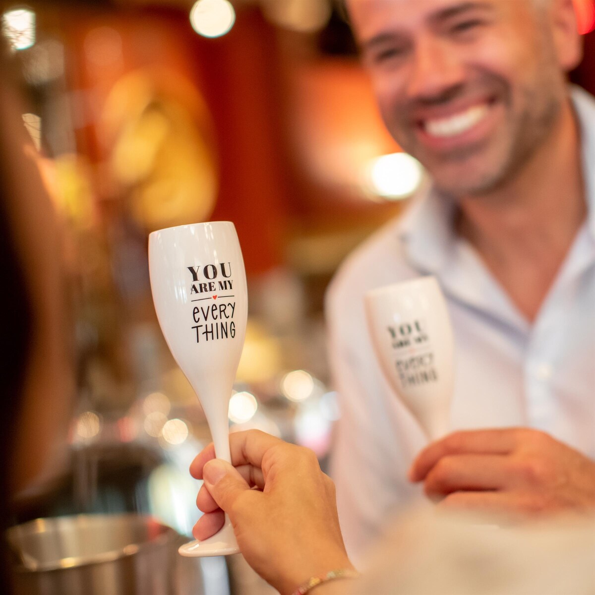 Kieliszek do szampana SUPERGLAS z nadrukiem, KOZIOL