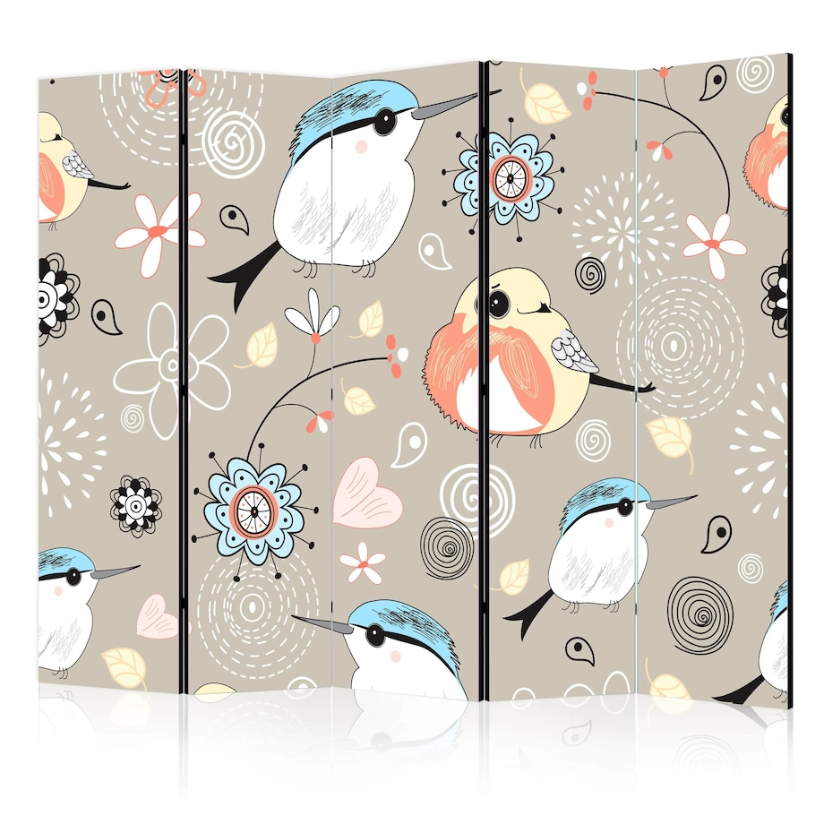 Parawan akustyczny Dla dzieci 225x172 cm 5-częściowy szary