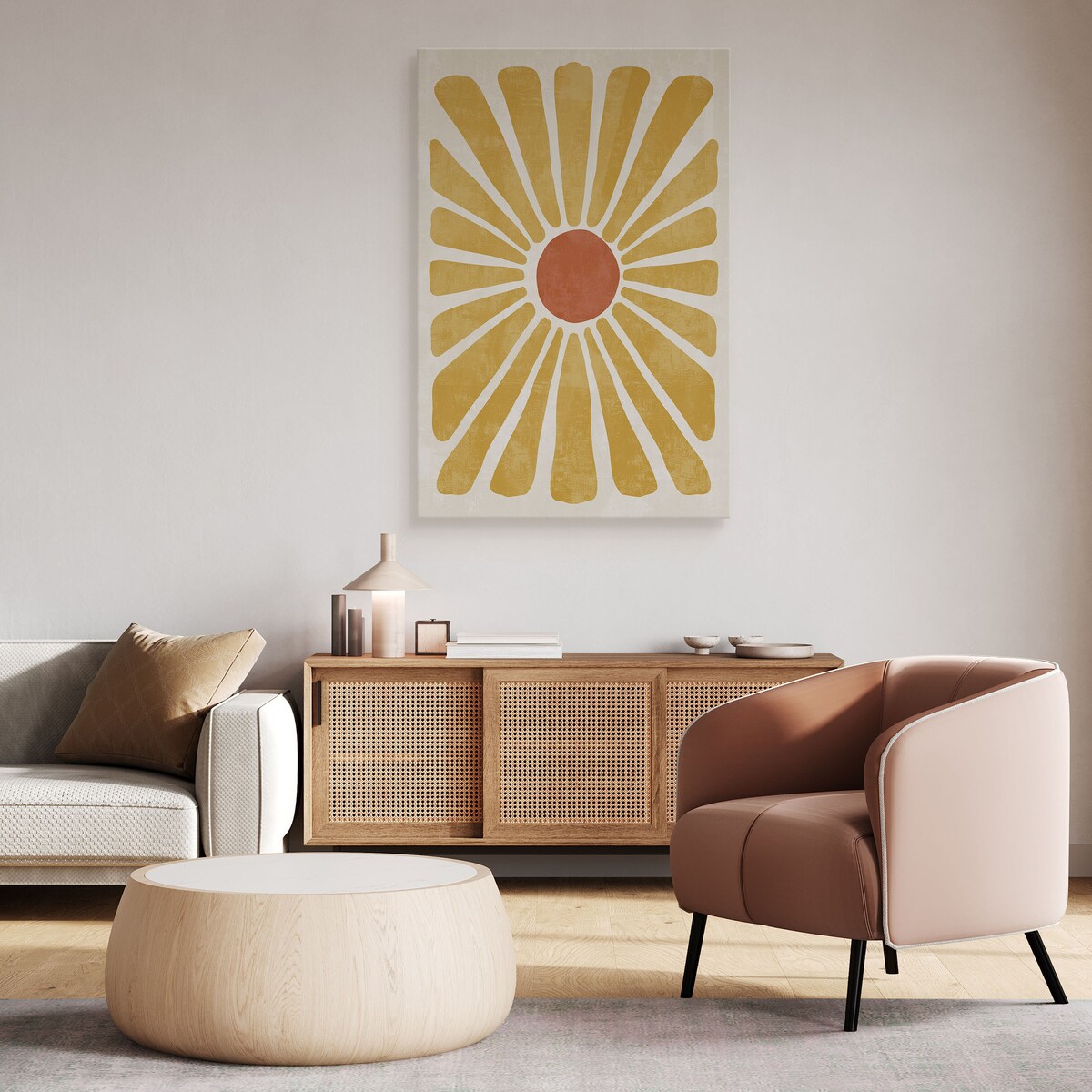 Obraz Żółta Stokrotka W Stylu Boho 30x40cm