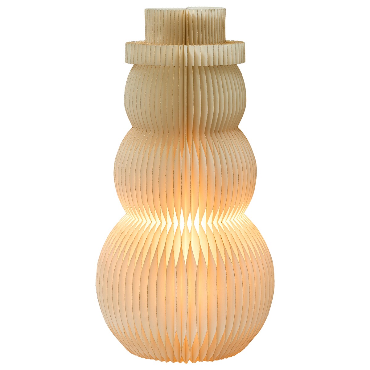 Dekoracja świąteczna Lampa stołowa BANGA Bałwan 51 cm Beżowy
