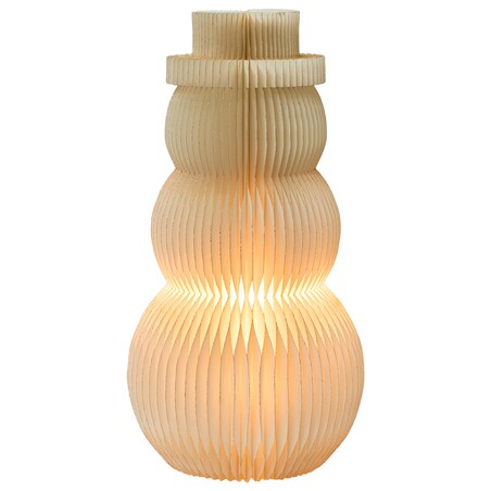 Dekoracja świąteczna Lampa stołowa BANGA Bałwan 51 cm Beżowy