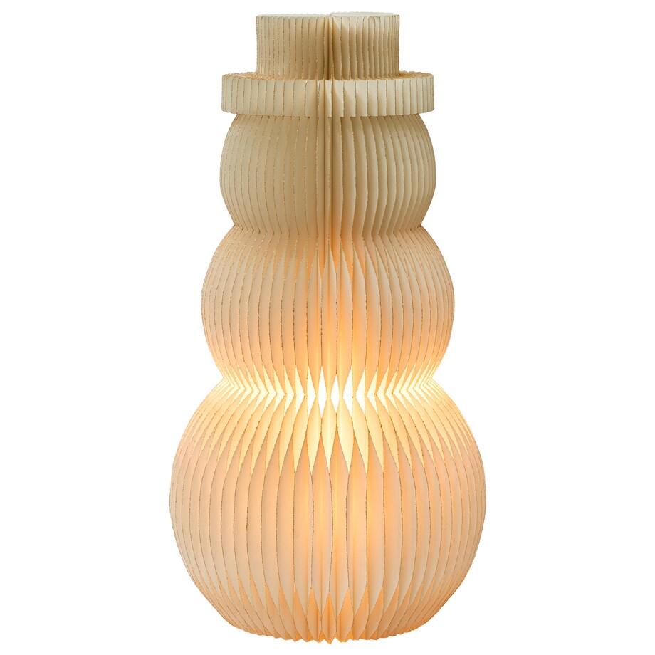 Dekoracja świąteczna Lampa stołowa BANGA Bałwan 51 cm Beżowy