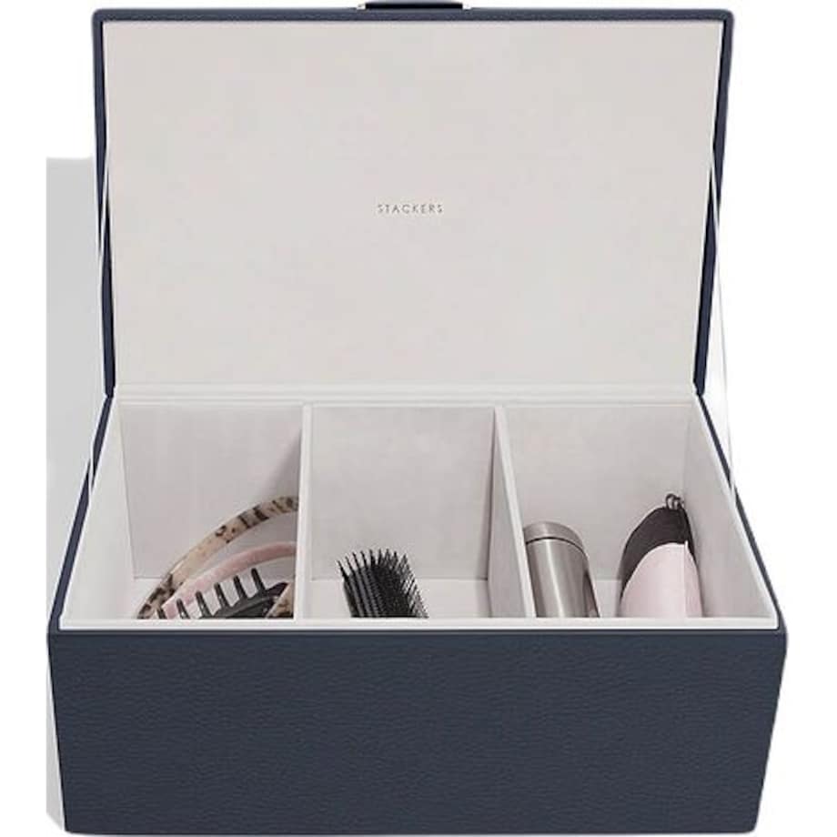 Pudełko do przechowywania Stackers Pebble 3 komorowe granatowe