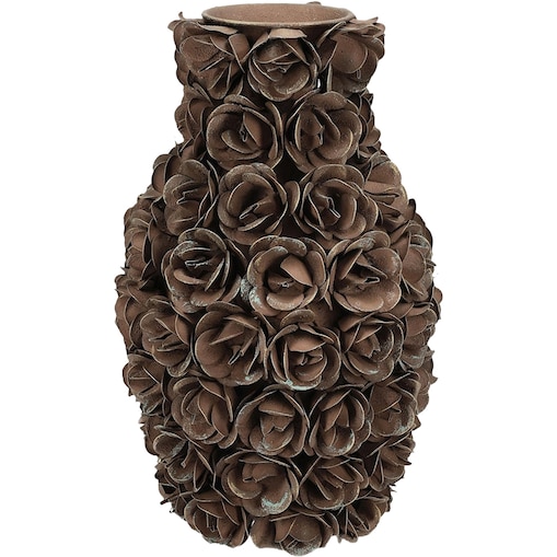 WAZON NA BUKIET KWIATY LOFT BRĄZOWY 30cm BOHO RETRO LOFT OZDOBA DEKORACJA