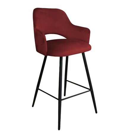 Hoker niski NAPO VELVET bordowy