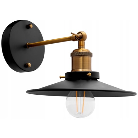 Lampa Ścienna Kinkiet Porto Loft Czarna Sufitowa