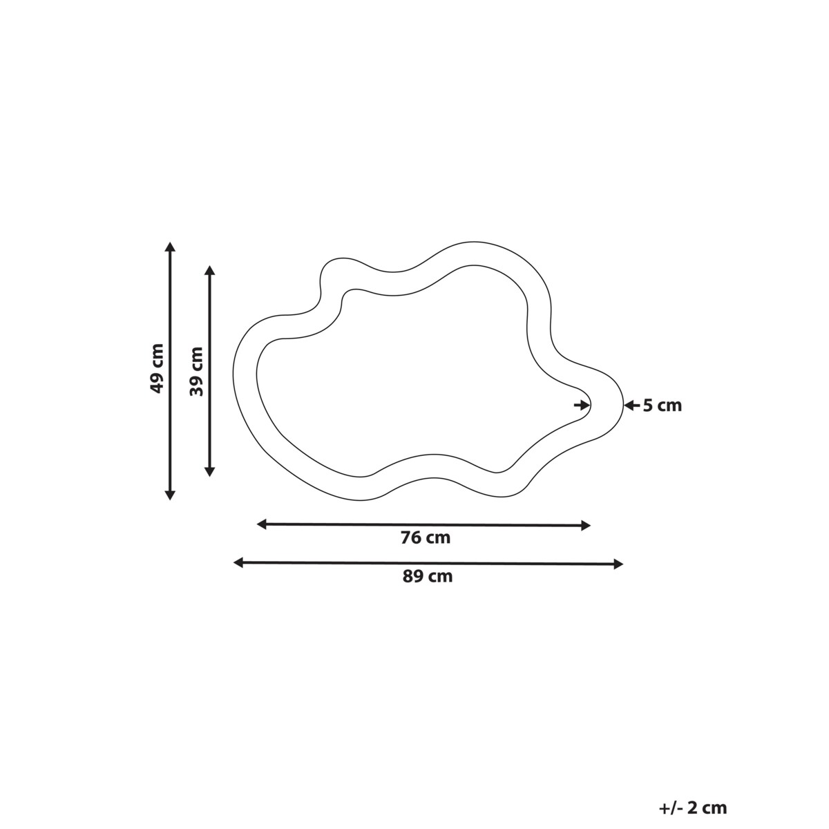 Lustro ścienne 89 cm Jasne drewno DREVANT