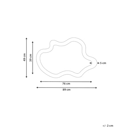 Lustro ścienne 89 cm Jasne drewno DREVANT