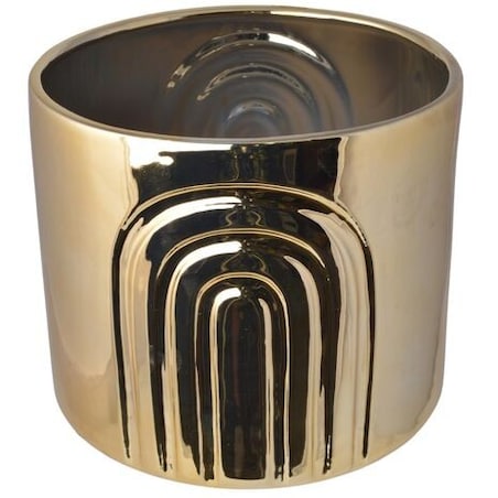 Doniczka ceramiczna 20,5x20,5x18 cm HUDON-3 złota