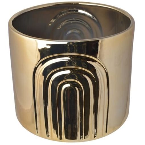 Doniczka ceramiczna 20,5x20,5x18 cm HUDON-3 złota