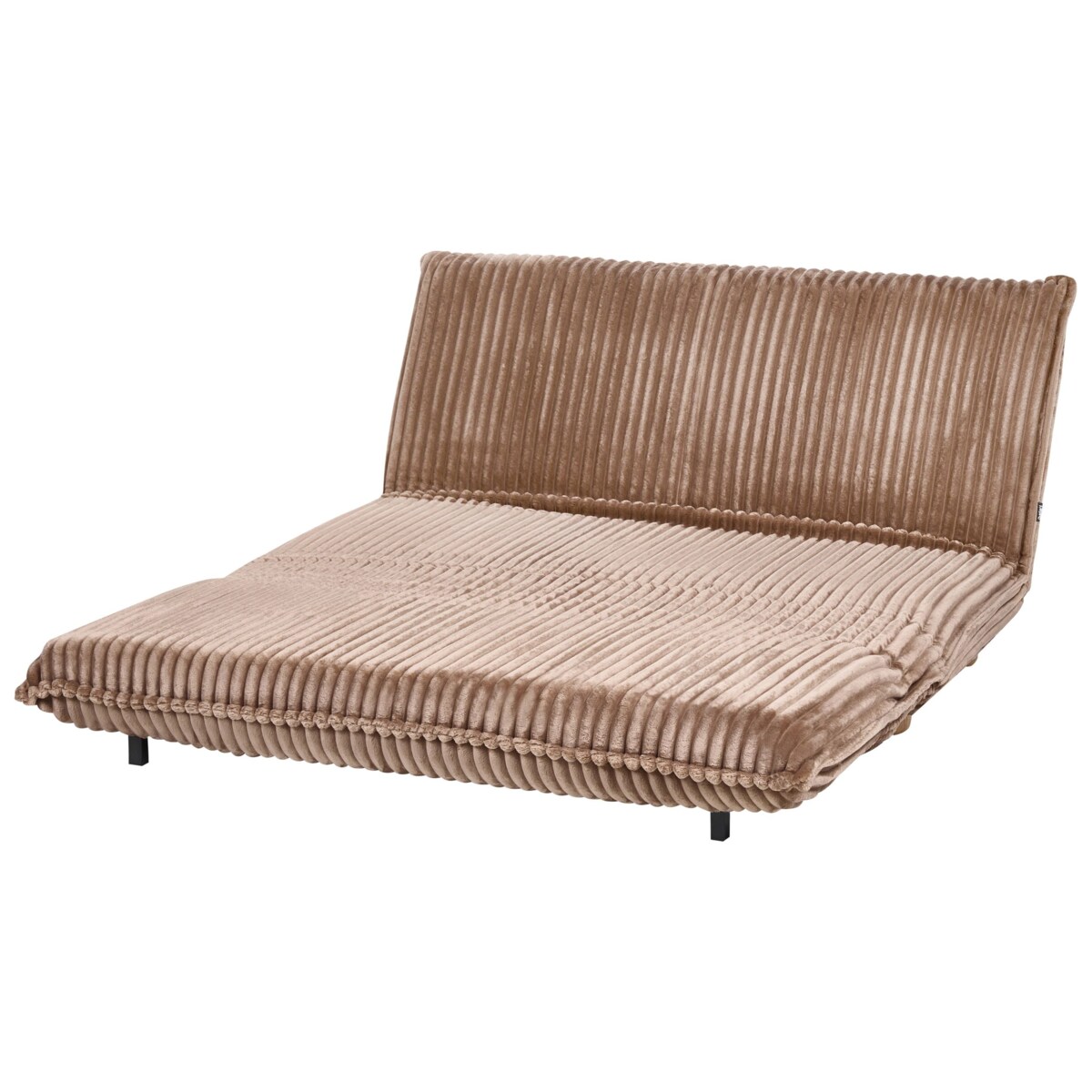 Sofa rozkładana dla 2 osób ABISKO Sztuczne futro Jasnobrązowy