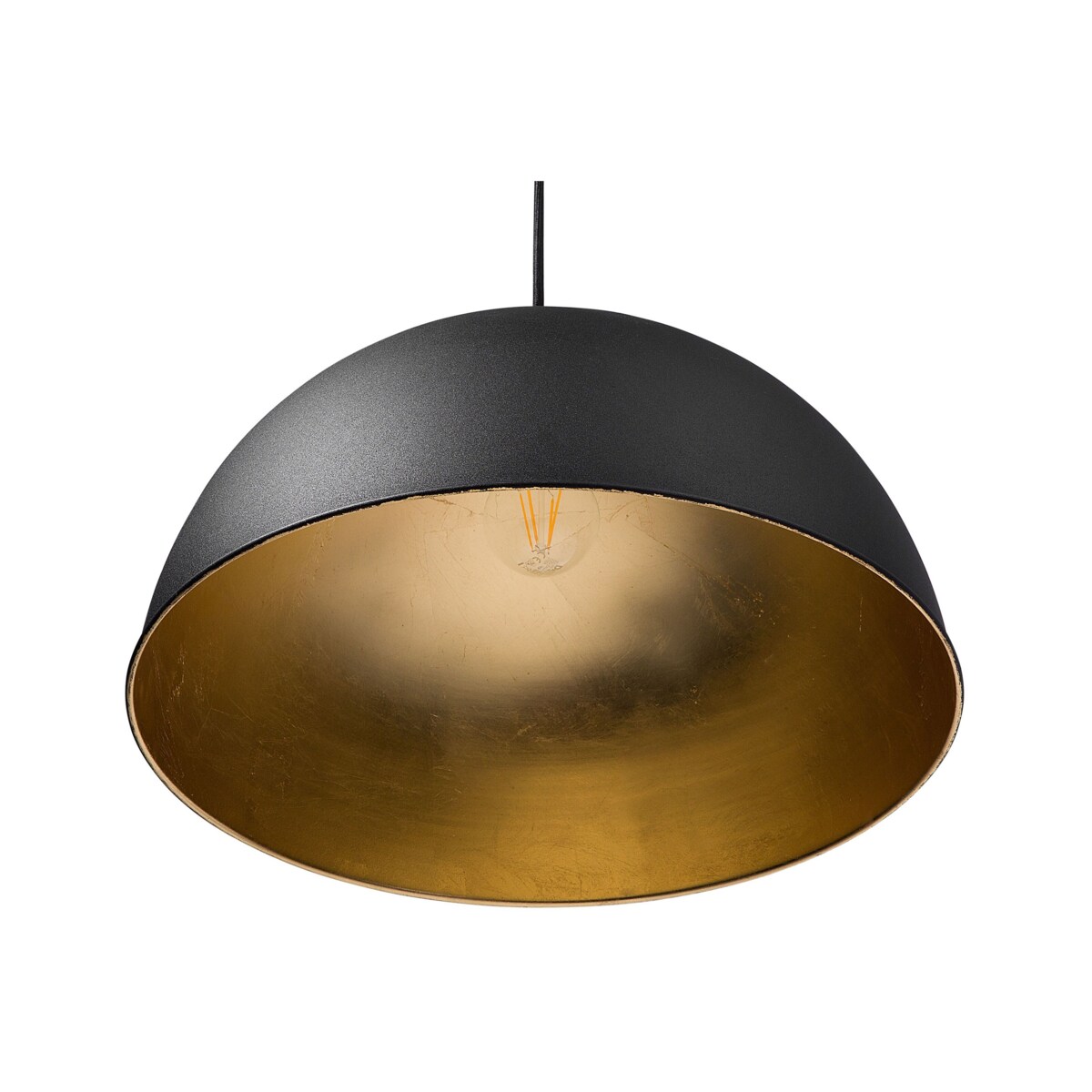 Lampa wisząca metalowa czarna CETINA