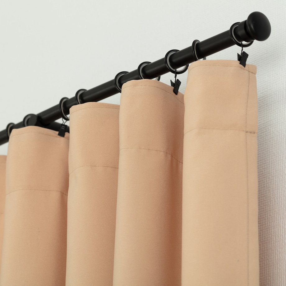 Zasłona BASIC na taśmie marszczącej 140x260cm waniliowy beż 1 szt. 140x260 beżowy