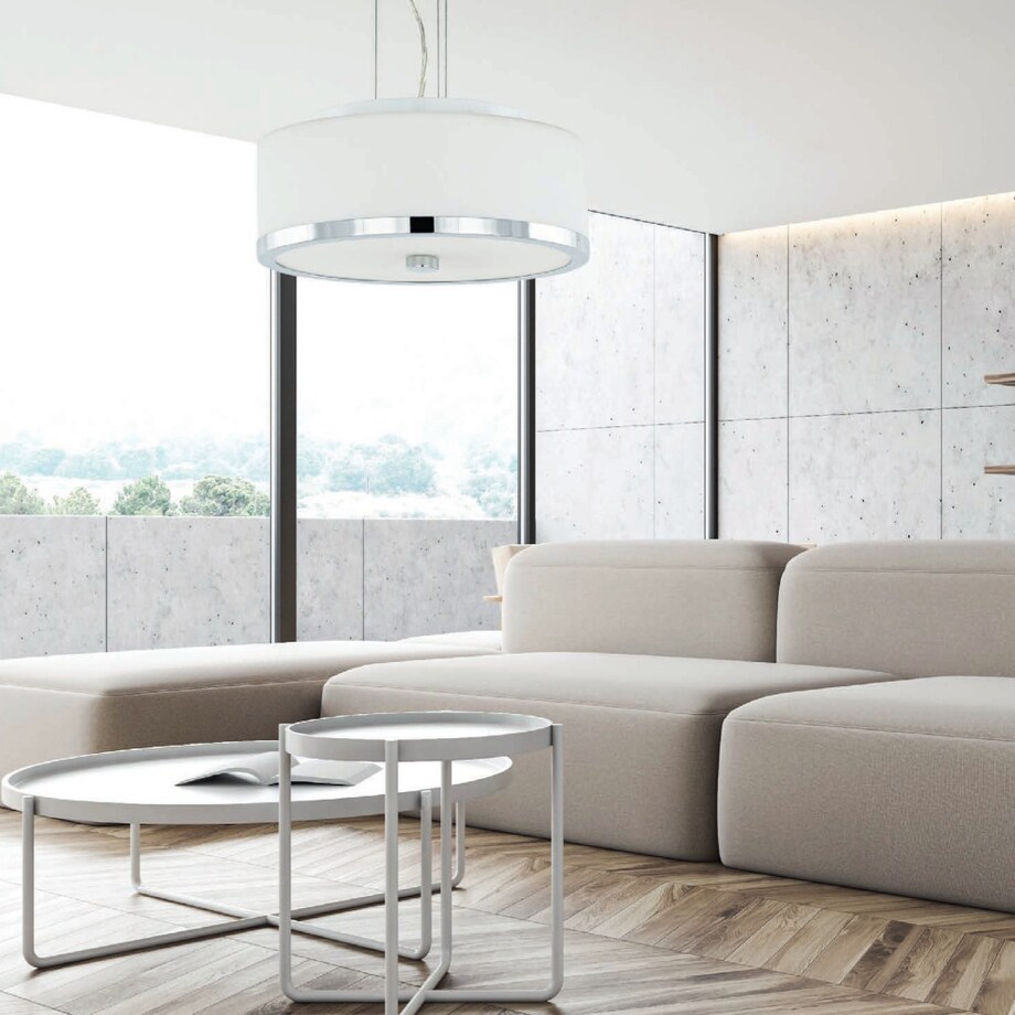 LAMPA wisząca LORIS MA01806CD-002 Italux okrągła OPRAWA zwis chrom biały