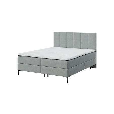 Mesonica Łóżko Kontynentalne Bufo, szare 160x200, Materac nawierzchniowy 160x200 wys: 5 cm