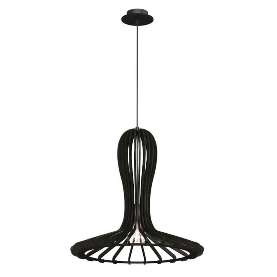 Skandynawska lampa wisząca Rina 5021 Amplex do salonu nad stół drewno czarna