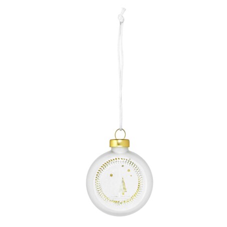 Zestaw 4 szklanych bombek Śnieżynki 5 cm