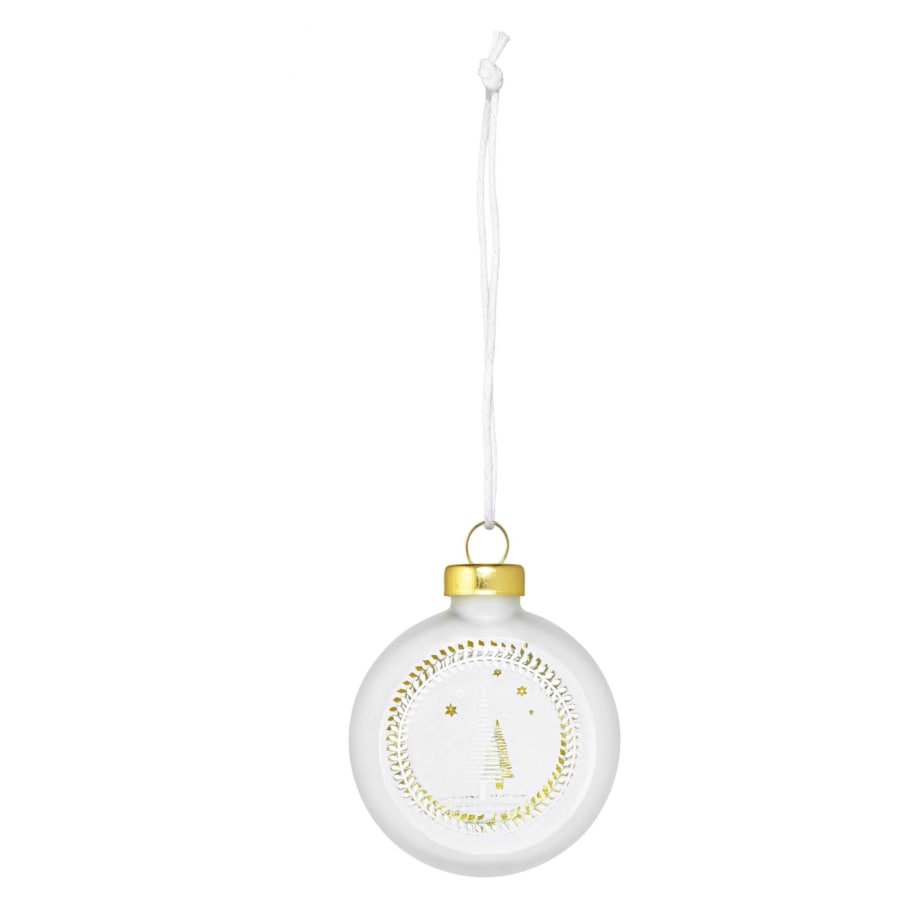 Zestaw 4 szklanych bombek Śnieżynki 5 cm