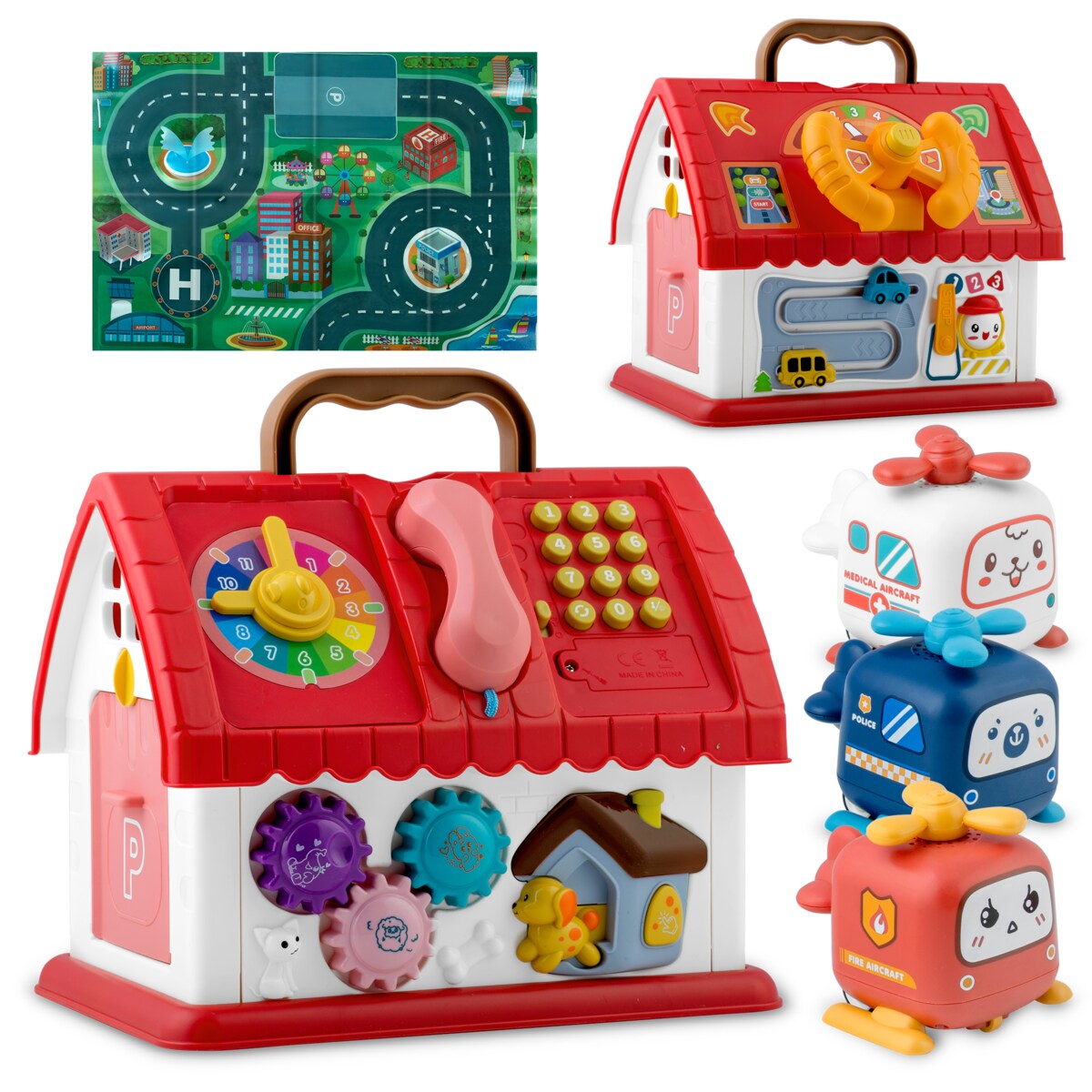 Domek edukacyjny interaktywny mata składana dźwięki Ricokids