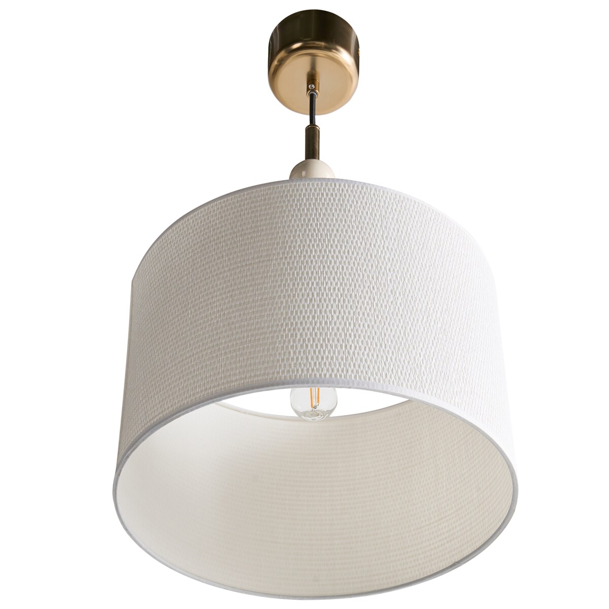 Lampa wisząca LOKY Metal Mosiężny/beżowy